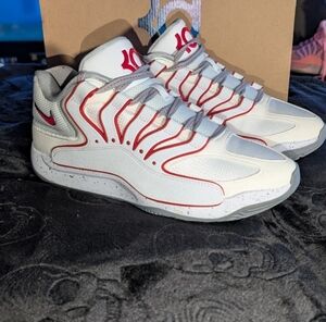 Nike Basketball KD18 "WAYNE" White Red Sneakers Shoes Size Men's 8 New